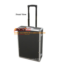 1000 Mess-Free Aluminum CD DVD Storage Case Holder Box Black W Removable Trolley